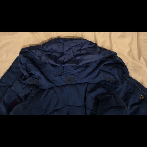 EUC; Ben Sherman Baby Quilted Winter Jacket; Size: Age 1-2; Concealed Hood; Blue - Picture 10 of 11